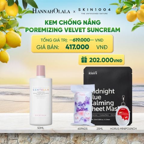  NEW SKU SKIN1004 KEM CHỐNG NẮNG MADAGASCAR CENTELLA POREMIZING VELVET SUNCREAM SPF50+ PA++++ 50ML (IP04) - A370 