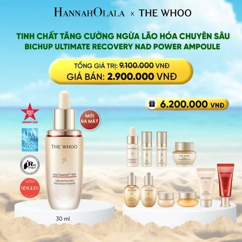  DEAL 3: MỚI RA MẮT - BỘ TINH CHẤT TĂNG CƯỜNG NGỪA LÃO HÓA CHUYÊN SÂU THE WHOO BICHUP ULTIMATE RECOVERY NAD POWER AMPOULE 30ML SPECIAL SET 
