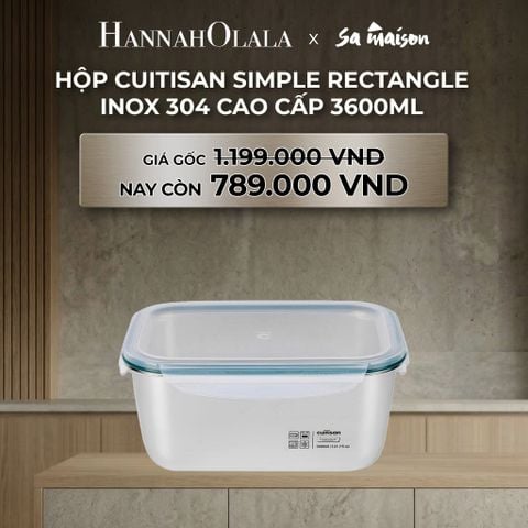  DEAL 4: HỘP INOX CAO CẤP CUITISAN SIMPLE RECTANGLE 