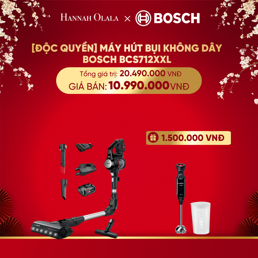  DEAL 3: MÁY HÚT BỤI KHÔNG DÂY BOSCH BCS712XXL 