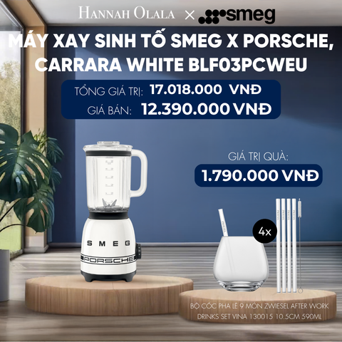  MÁY XAY SINH TỐ SMEG X PORSCHE CARRARA WHITE BLF03PCWEU 