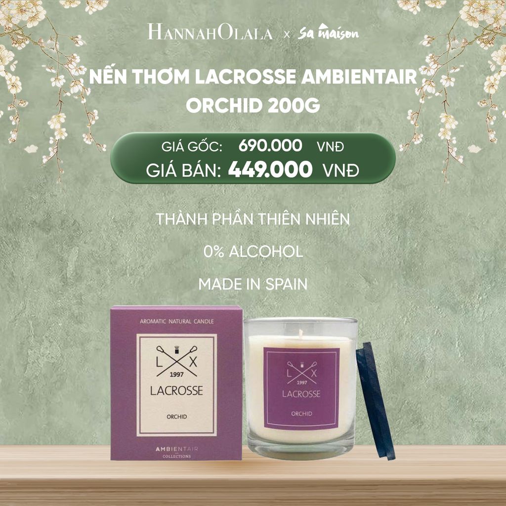  DEAL 5: NẾN THƠM LACROSSE AMBIENTAIR, 200G 