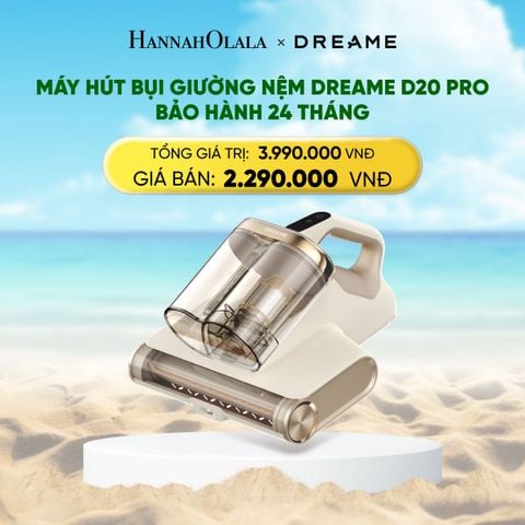  DEAL 3: DREAME D20 PRO MÁY HÚT BỤI GIƯỜNG NỆM LỰC HÚT 15.500 PA - DIỆT KHUẨN LED UV ĐẾN 99,99% - BH 24 THÁNG 