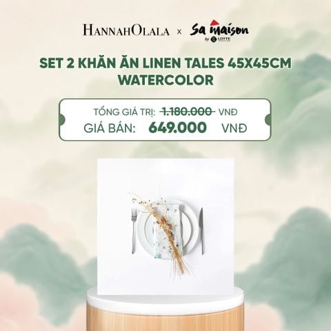  SET 2 KHĂN ĂN LINEN TALES 45X45CM - DEAL 4 - A1773 