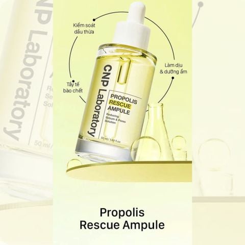  DEAL 56: TINH CHẤT KEO ONG CHO DA DẦU PHỤC HỒI LÀN DA TẨY TẾ BÀO CHẾT CNP PROPOLIS RESCUE AMPULE 50ML 