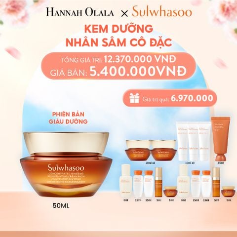  A779_DEAL 4: [PHIÊN BẢN GIÀU DƯỠNG] KEM DƯỠNG NHÂN SÂM CÔ ĐẶC CONCENTRATED GINSENG REJUVENATING CREAM RICH 50ML 