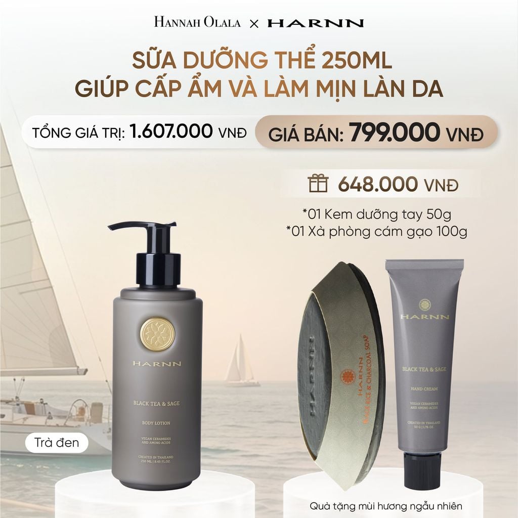  SỮA DƯỠNG THỂ HARNN 250ML GIÚP CẤP ẨM VÀ LÀM MỊN LÀN DA _ DEAL 3 