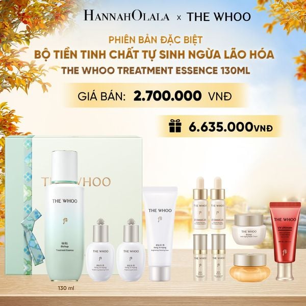  PHIÊN BẢN ĐẶC BIỆT - BỘ TIỀN TINH CHẤT TỰ SINH NGỪA LÃO HÓA THE WHOO TREATMENT ESSENCE 130ML - E2102 
