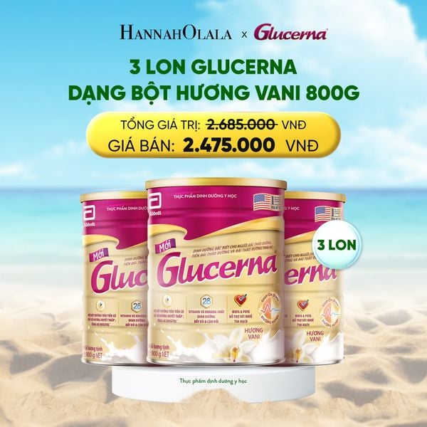  DEAL_3: 3 LON GLUCERNA DẠNG BỘT HƯƠNG VANI 800G 