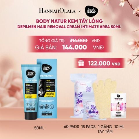  BODY NATUR KEM TẨY LÔNG DEPILMEN HAIR REMOVAL CREAM INTIMATE AREA 50ML - A1553 