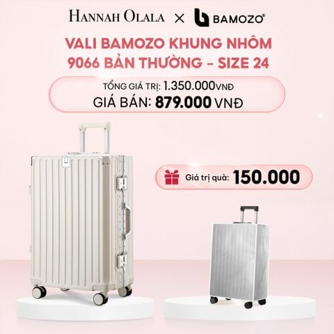  E22_DEAL 2: VALI BAMOZO KHUNG NHÔM 9066 BẢN THƯỜNG (TẶNG BỌC VALI TRONG SUỐT) 