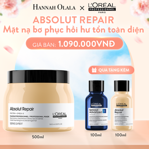  A482_DEAL 3: [FLASH DEAL] MẶT NẠ BƠ PHỤC HỒI HƯ TỔN TOÀN DIỆN L'ORÉAL PROFESSIONNEL ABSOLUT REPAIR 500ML 