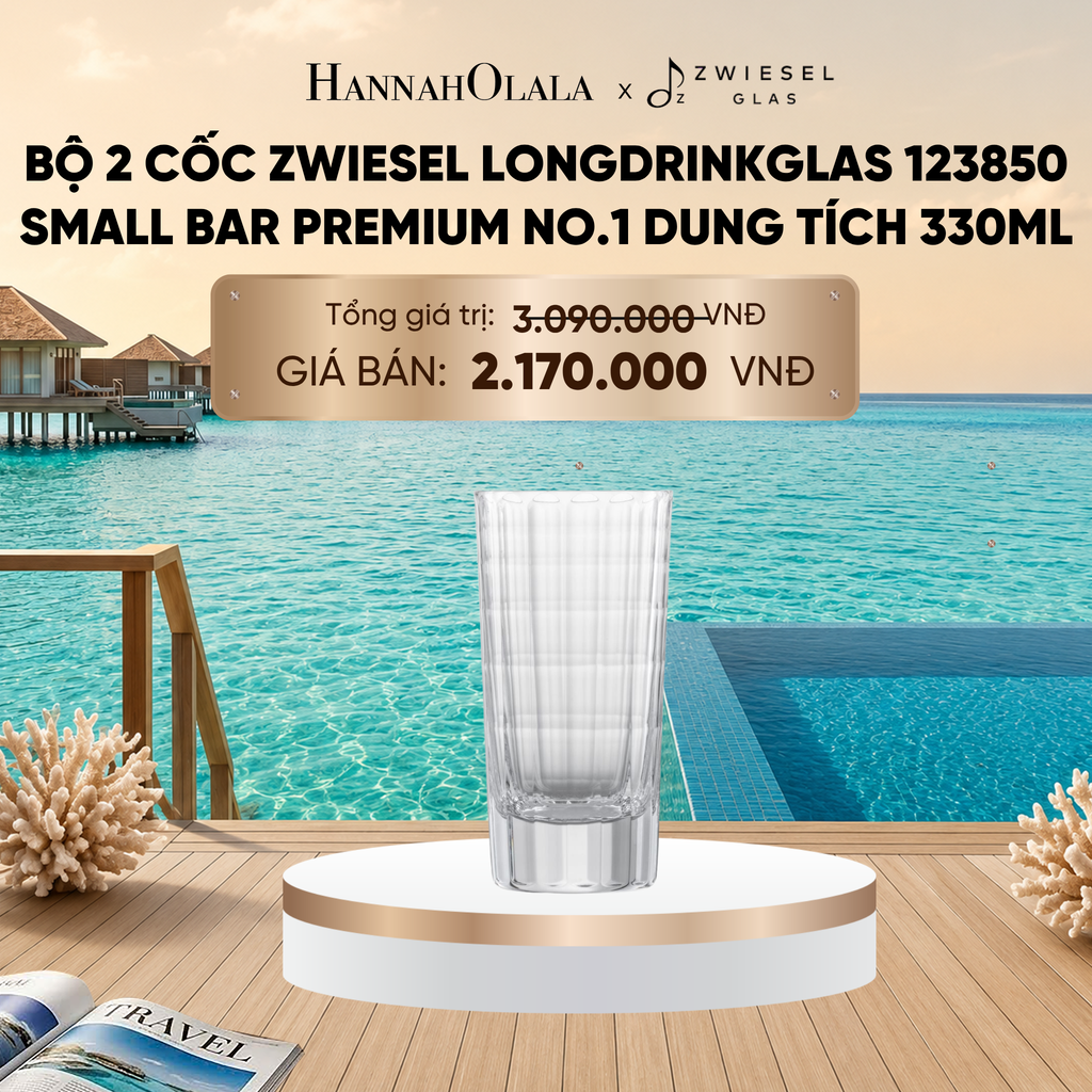  BỘ 2 CỐC ZWIESEL LONGDRINKGLAS 123850 SMALL BAR PREMIUM NO.1 DUNG TÍCH 330ML_ D1119 
