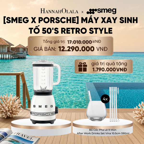  MÁY XAY SINH TỐ SMEG X PORSCHE CARRARA WHITE BLF03PCWEU_ D2194 