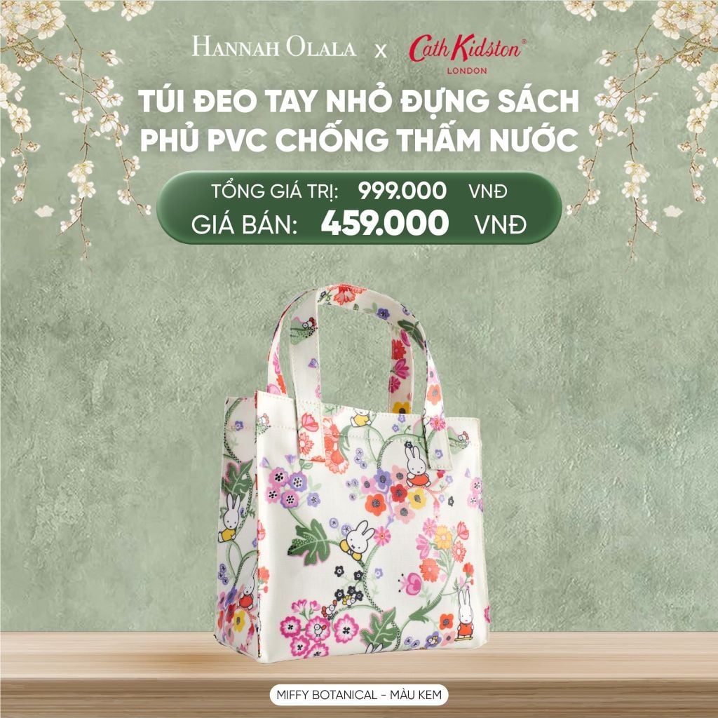  DEAL 3: TÚI ĐEO TAY NHỎ ĐỰNG SÁCH CATH KIDSTON PHỦ PVC CHỐNG THẤM NƯỚC 