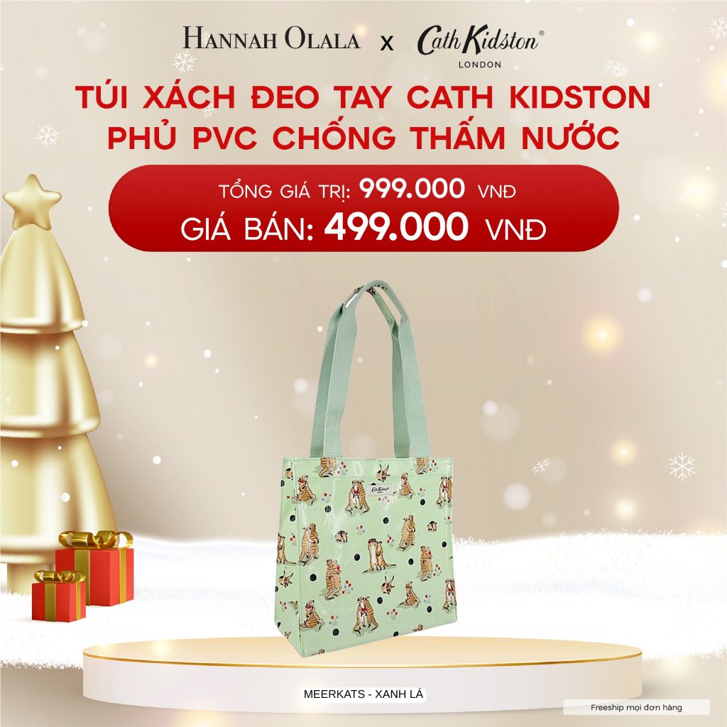  A445_DEAL 3: TÚI XÁCH ĐEO TAY CATH KIDSTON PHỦ PVC CHỐNG THẤM NƯỚC 