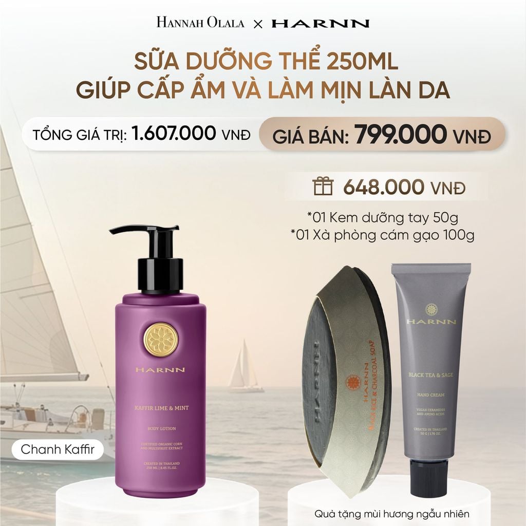  SỮA DƯỠNG THỂ HARNN 250ML GIÚP CẤP ẨM VÀ LÀM MỊN LÀN DA _ DEAL 3 