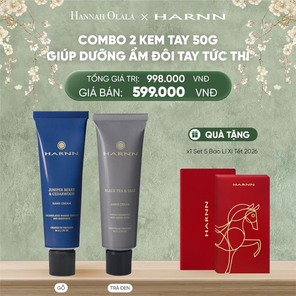  DEAL 3: COMBO 2 KEM TAY HARNN 50G GIÚP DƯỠNG ẨM ĐÔI TAY TỨC THÌ 