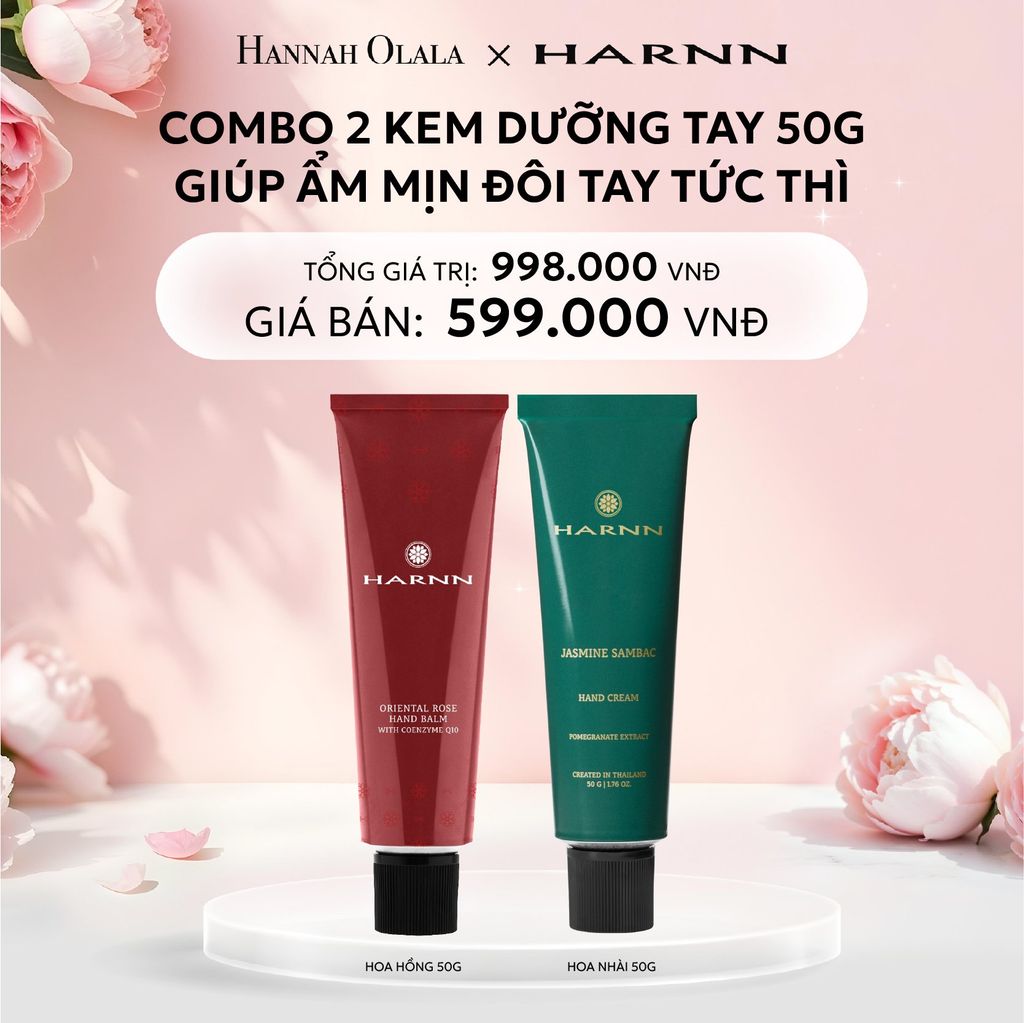  E1010: DEAL 3: COMBO 2 KEM DƯỠNG TAY HARNN 50G GIÚP ẨM MỊN ĐÔI TAY TỨC THÌ 