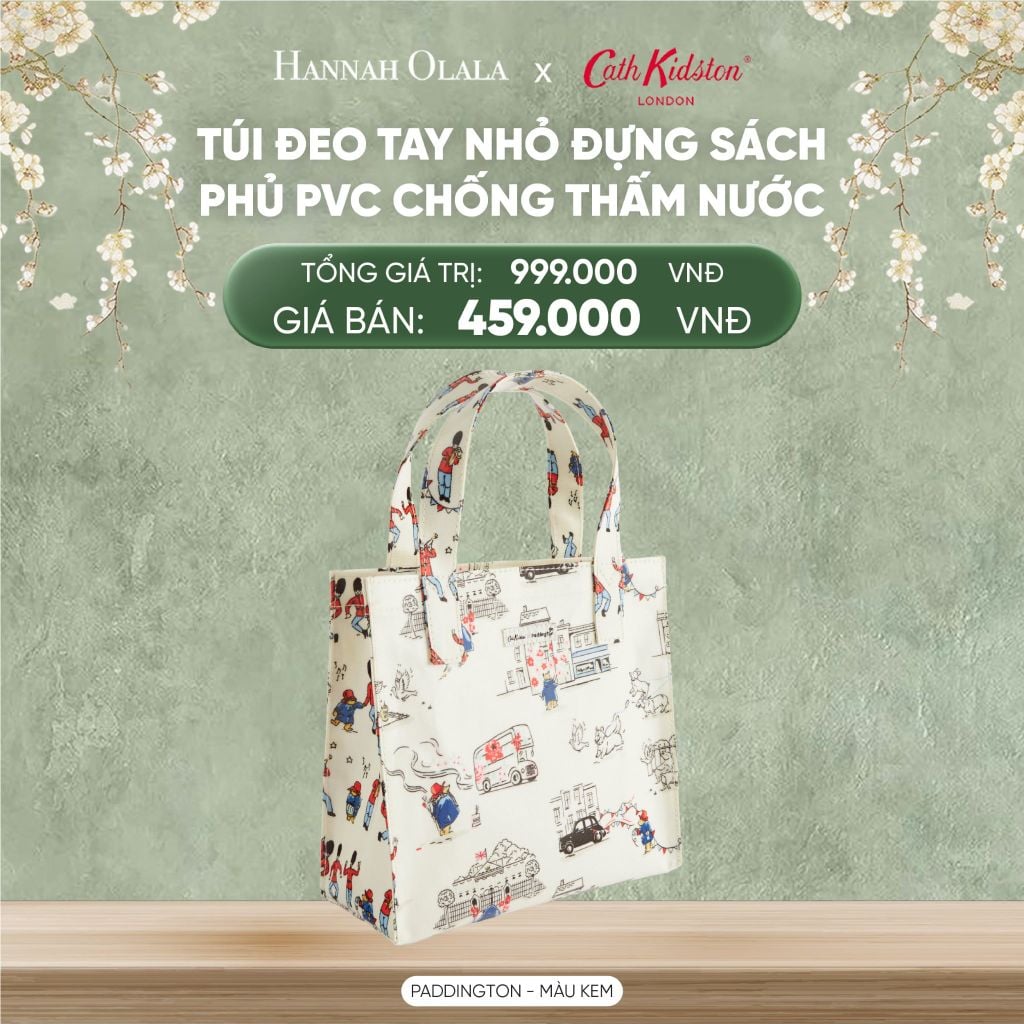  DEAL 3: TÚI ĐEO TAY NHỎ ĐỰNG SÁCH CATH KIDSTON PHỦ PVC CHỐNG THẤM NƯỚC 