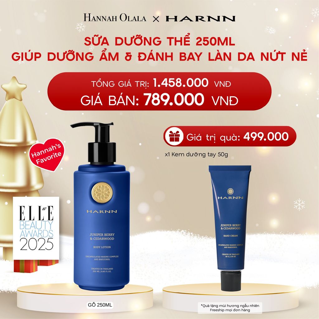  A1122_DEAL 3: BODY LOTION - SỮA DƯỠNG THỂ HARNN 250ML GIÚP DƯỠNG ẨM & ĐÁNH BAY LÀN DA NỨT NẺ 250ML 