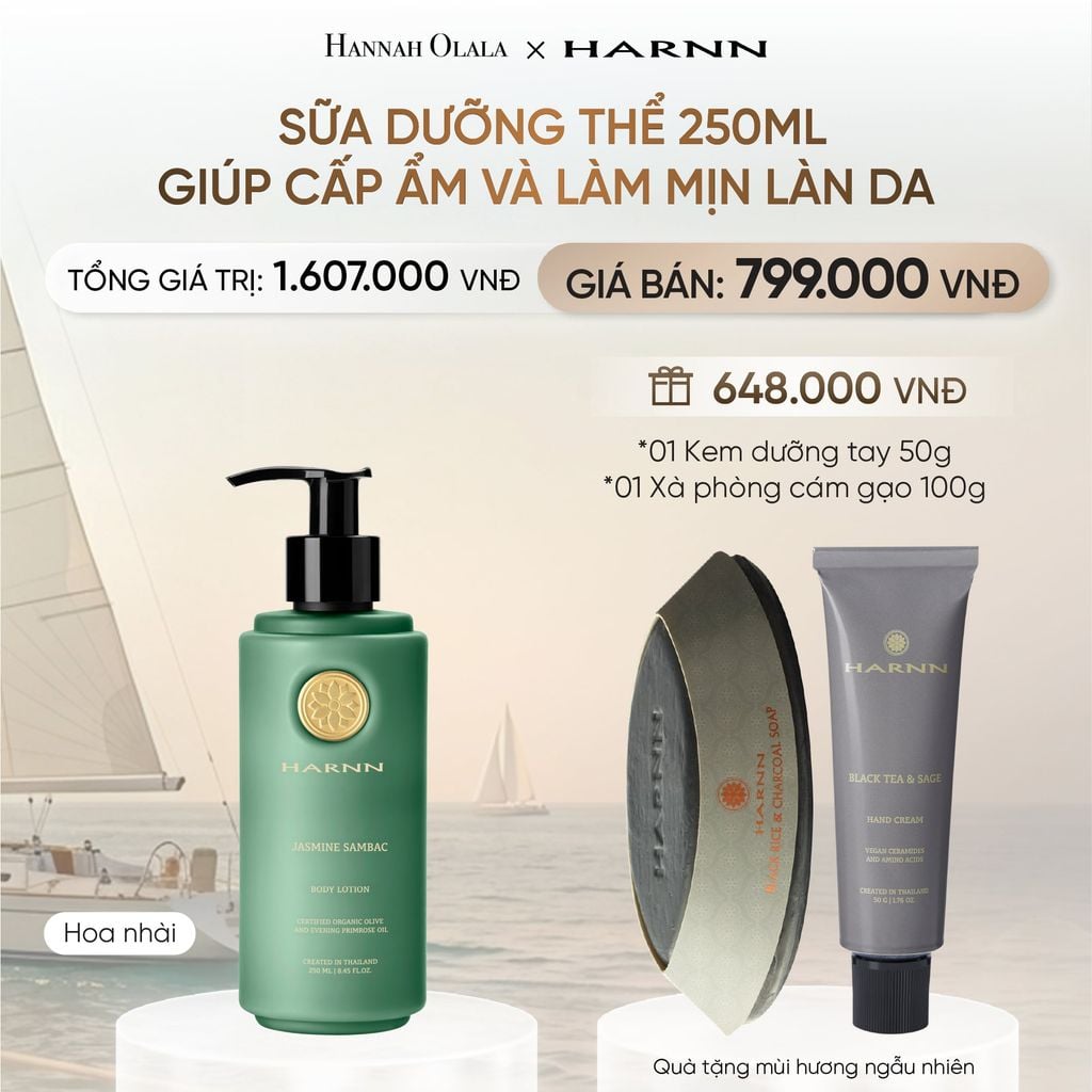  SỮA DƯỠNG THỂ HARNN 250ML GIÚP CẤP ẨM VÀ LÀM MỊN LÀN DA _ DEAL 3 