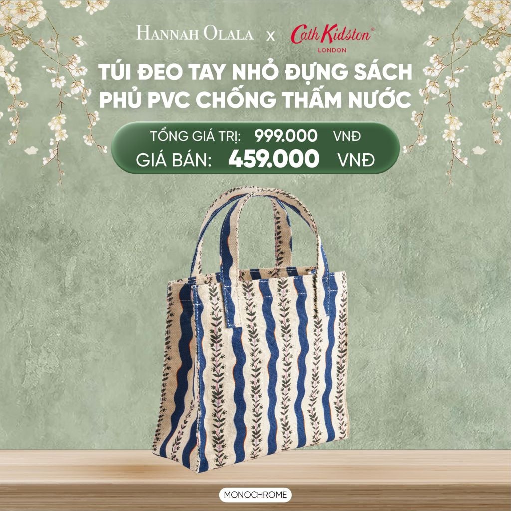  DEAL 3: TÚI ĐEO TAY NHỎ ĐỰNG SÁCH CATH KIDSTON PHỦ PVC CHỐNG THẤM NƯỚC 