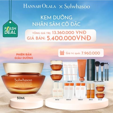  C268_DEAL 4: [FLASH DEAL] [PHIÊN BẢN GIÀU DƯỠNG] KEM DƯỠNG NHÂN SÂM CÔ ĐẶC CONCENTRATED GINSENG REJUVENATING CREAM RICH 50ML 
