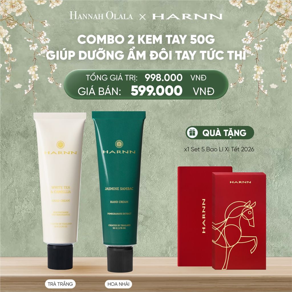  DEAL 3: COMBO 2 KEM TAY HARNN 50G GIÚP DƯỠNG ẨM ĐÔI TAY TỨC THÌ 