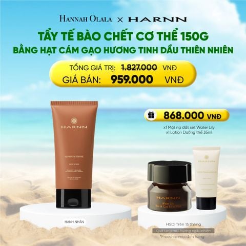 A1121_DEAL 3: TẨY TẾ BÀO CHẾT CƠ THỂ BODY SCRUB 150G BẰNG HẠT CÁM GẠO HƯƠNG TINH DẦU THIÊN NHIÊN 