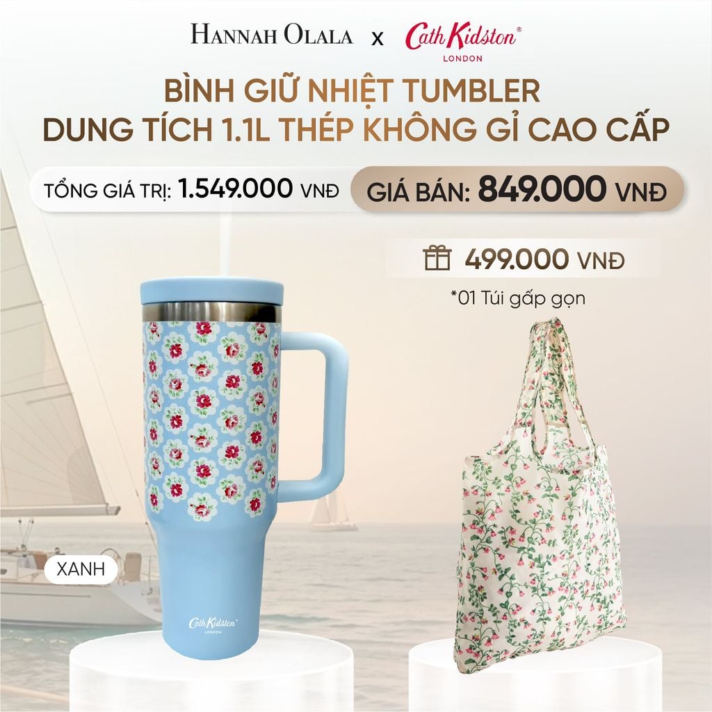  BÌNH GIỮ NHIỆT TUMBLER CATH KIDSTON DUNG TÍCH 1.1L THÉP KHÔNG GỈ CAO CẤP _ DEAL 3 