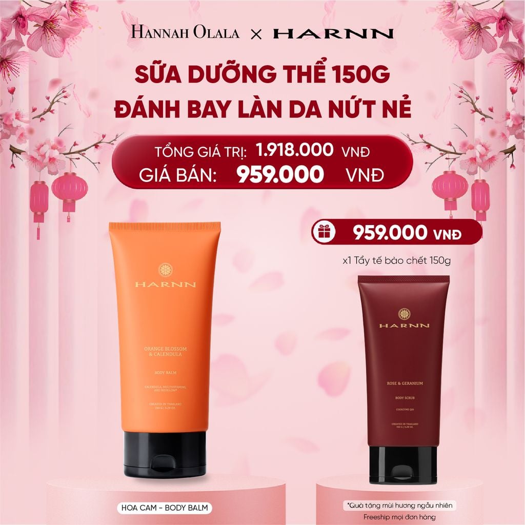  DEAL 3. SỮA DƯỠNG THỂ HARNN 250ML ĐÁNH BAY LÀN DA NỨT NẺ 