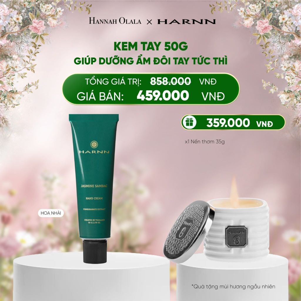  DEAL 3: KEM TAY HARNN 50G GIÚP DƯỠNG ẨM ĐÔI TAY TỨC THÌ 