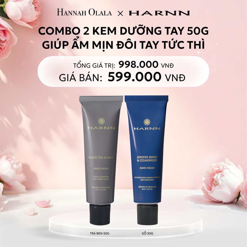  E1010: DEAL 3: COMBO 2 KEM DƯỠNG TAY HARNN 50G GIÚP ẨM MỊN ĐÔI TAY TỨC THÌ 