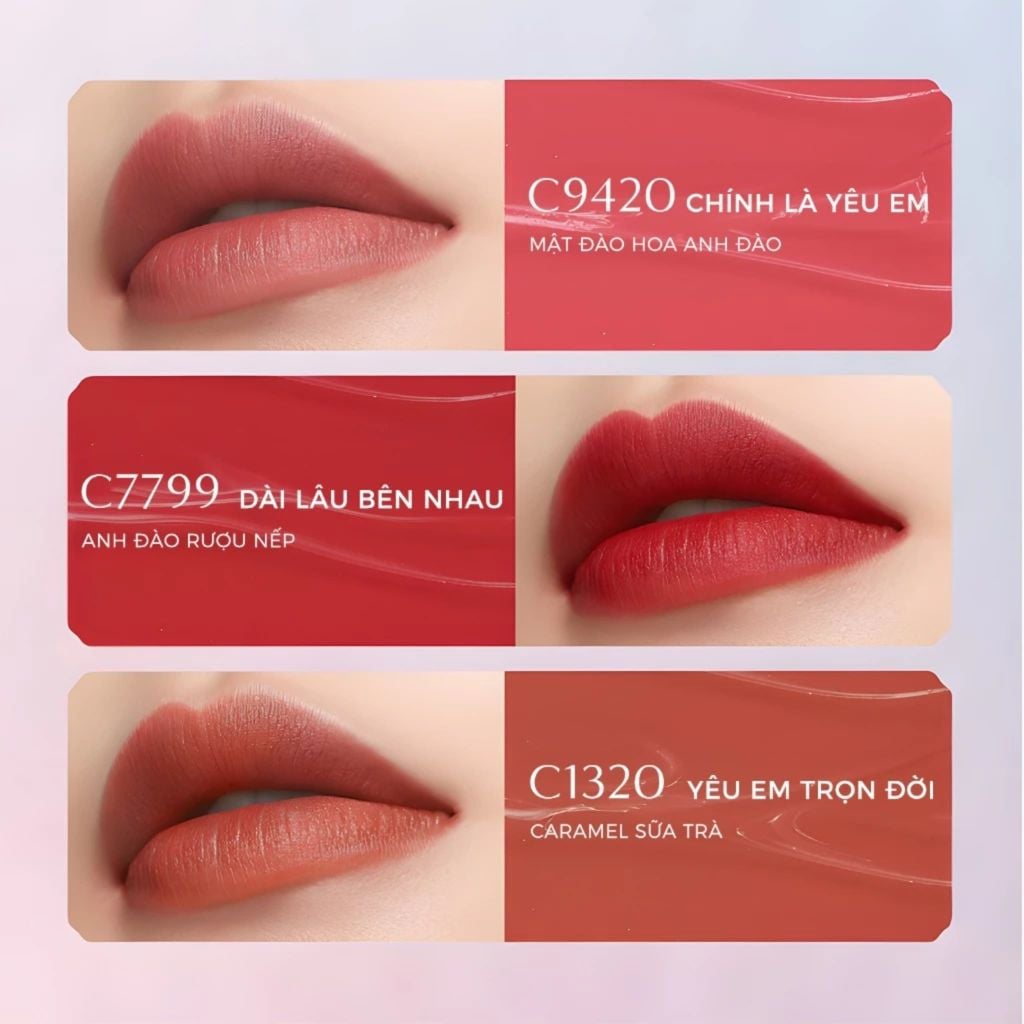  HOA TÂY TỬ SON KHÓA ĐỒNG TÂM 3.8G FLORASIS - BLOOMING ROUGE SOFT MATTE LOVE LOCK_ D151 