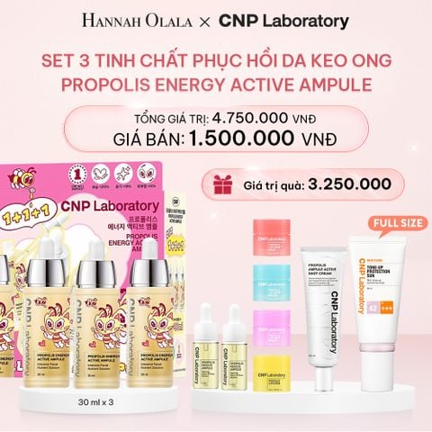  E212_DEAL 31: SET 3 TINH CHẤT PHỤC HỒI DA KEO ONG CNP PROPOLIS ENERGY ACTIVE AMPULE SET 30ML X3 