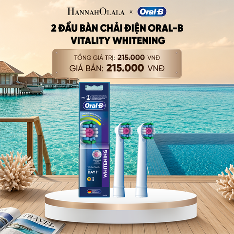  2 ĐẦU BÀN CHẢI ĐIỆN ORAL-B VITALITY – SENSITIVE / WHITENING / DEEP CLEAN_ D2218 