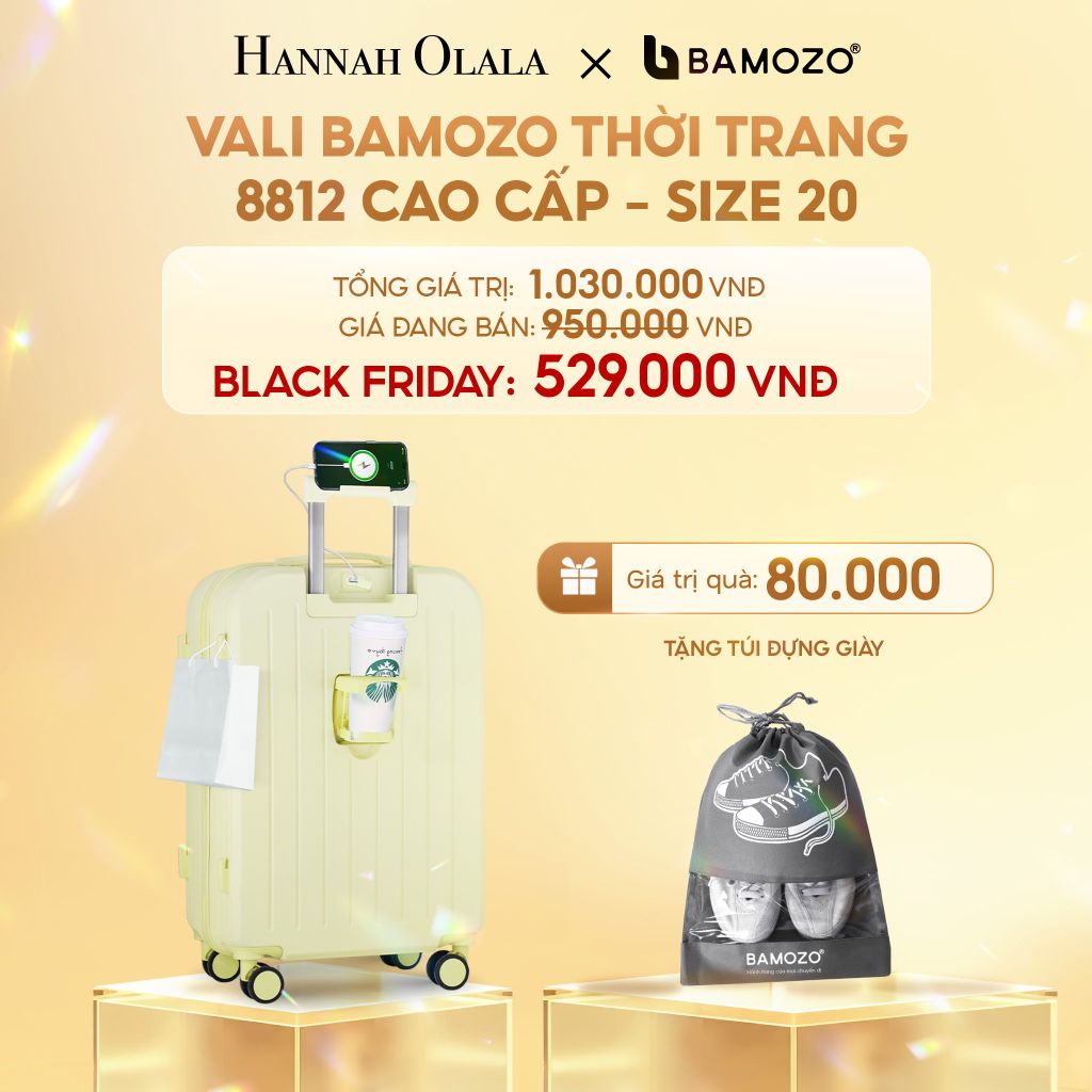  DEAL 5: VALI BAMOZO 8812 CAO CẤP (TẶNG TÚI ĐỰNG GIÀY) 