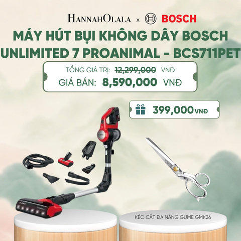  MÁY HÚT BỤI KHÔNG DÂY BOSCH UNLIMITED 7 PROANIMAL - BCS711PET - A1826 