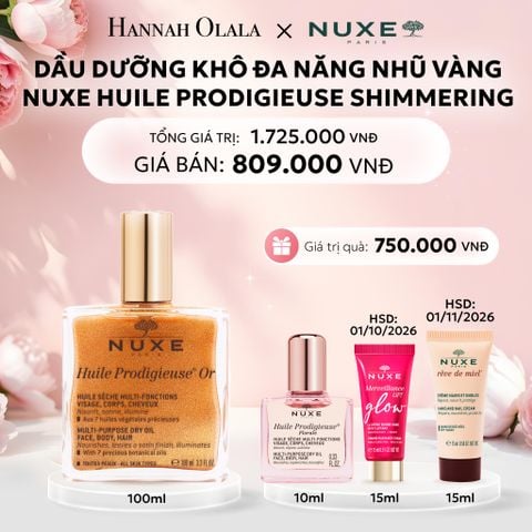  E609: DEAL 2: DẦU DƯỠNG KHÔ ĐA NĂNG ÁNH NHŨ NUXE HUILE PRODIGIEUSE SHIMMERING DRY OIL 100ML - [GIAO HÀNG TỪ 03/10] 