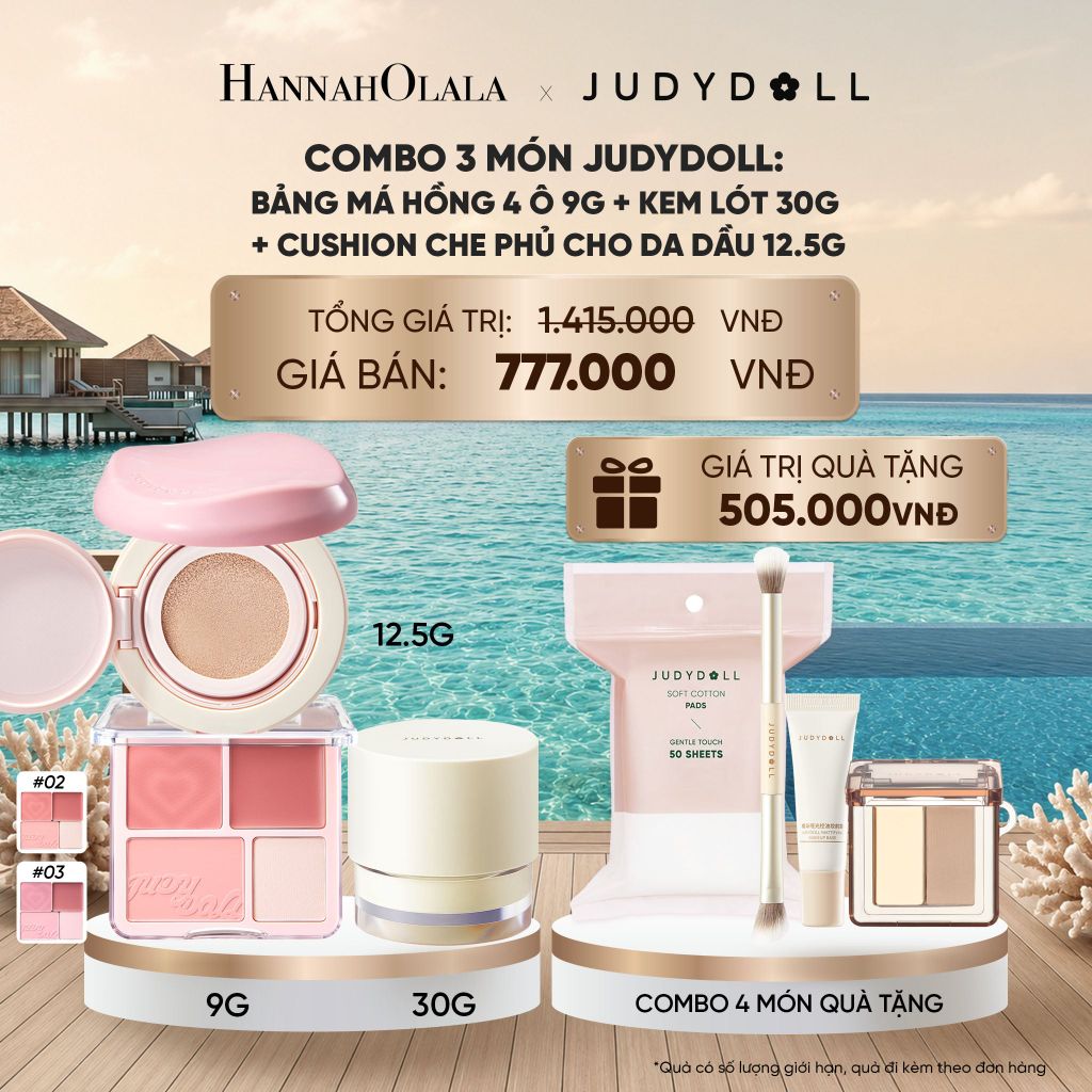  MÁ HỒNG 4 Ô + KEM LÓT + CUSHION HỒNG_ D1505 