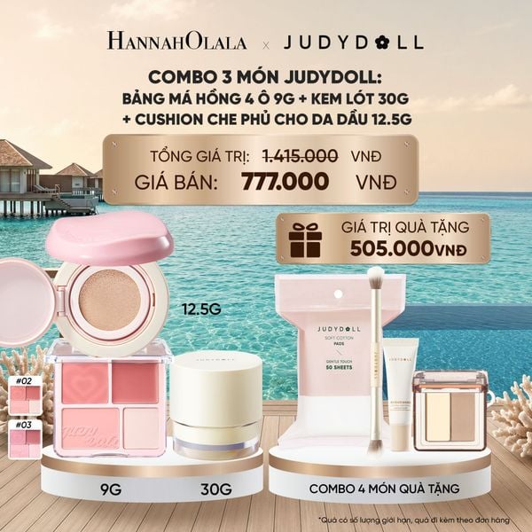  MÁ HỒNG 4 Ô + KEM LÓT + CUSHION HỒNG_ D1505 