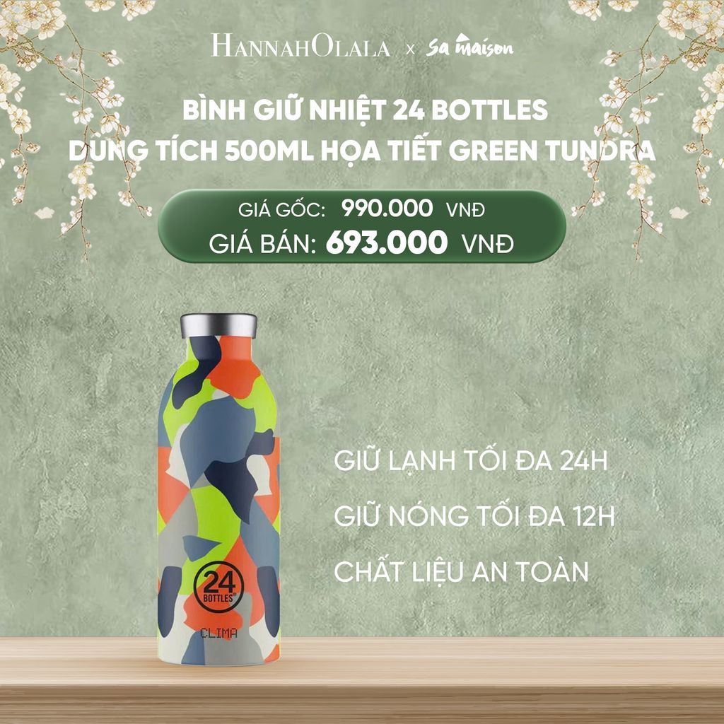  DEAL 1: BÌNH GIỮ NHIỆT 24 BOTTLES DUNG TÍCH 500ML HỌA TIẾT 