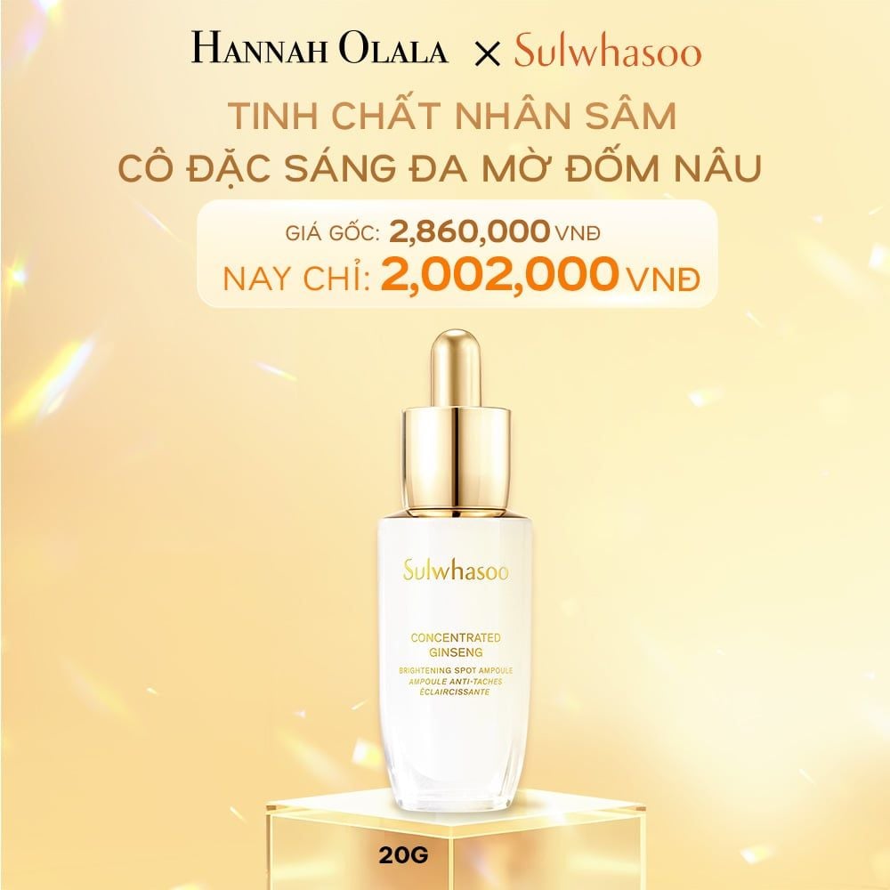  DEAL 3: TINH CHẤT NHÂN SÂM CÔ ĐẶC SÁNG DA MỜ ĐỐM NÂU SULWHASOO CONCENTRATED GINSENG BRIGHTENING SPOT AMPOULE 20G 