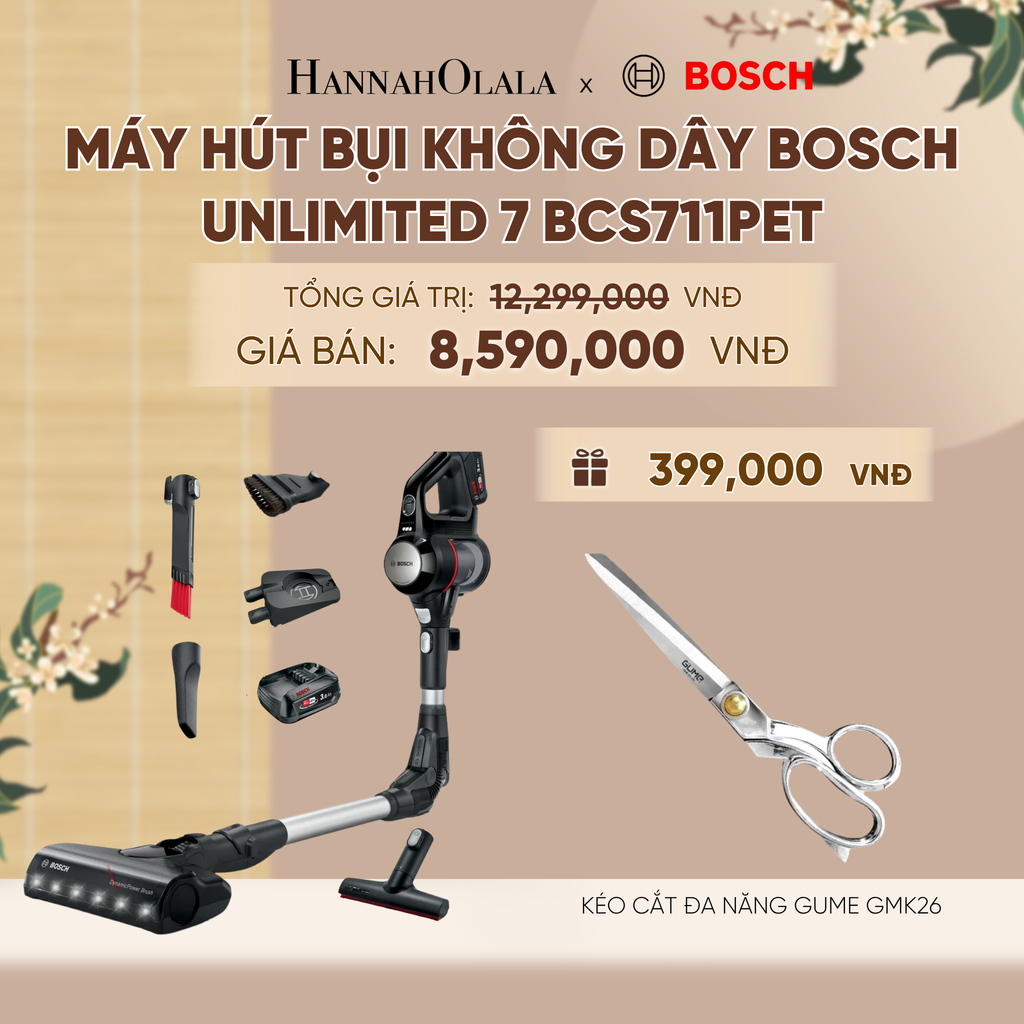  MÁY HÚT BỤI KHÔNG DÂY BOSCH UNLIMITED 7 BCS711PET - A1279 