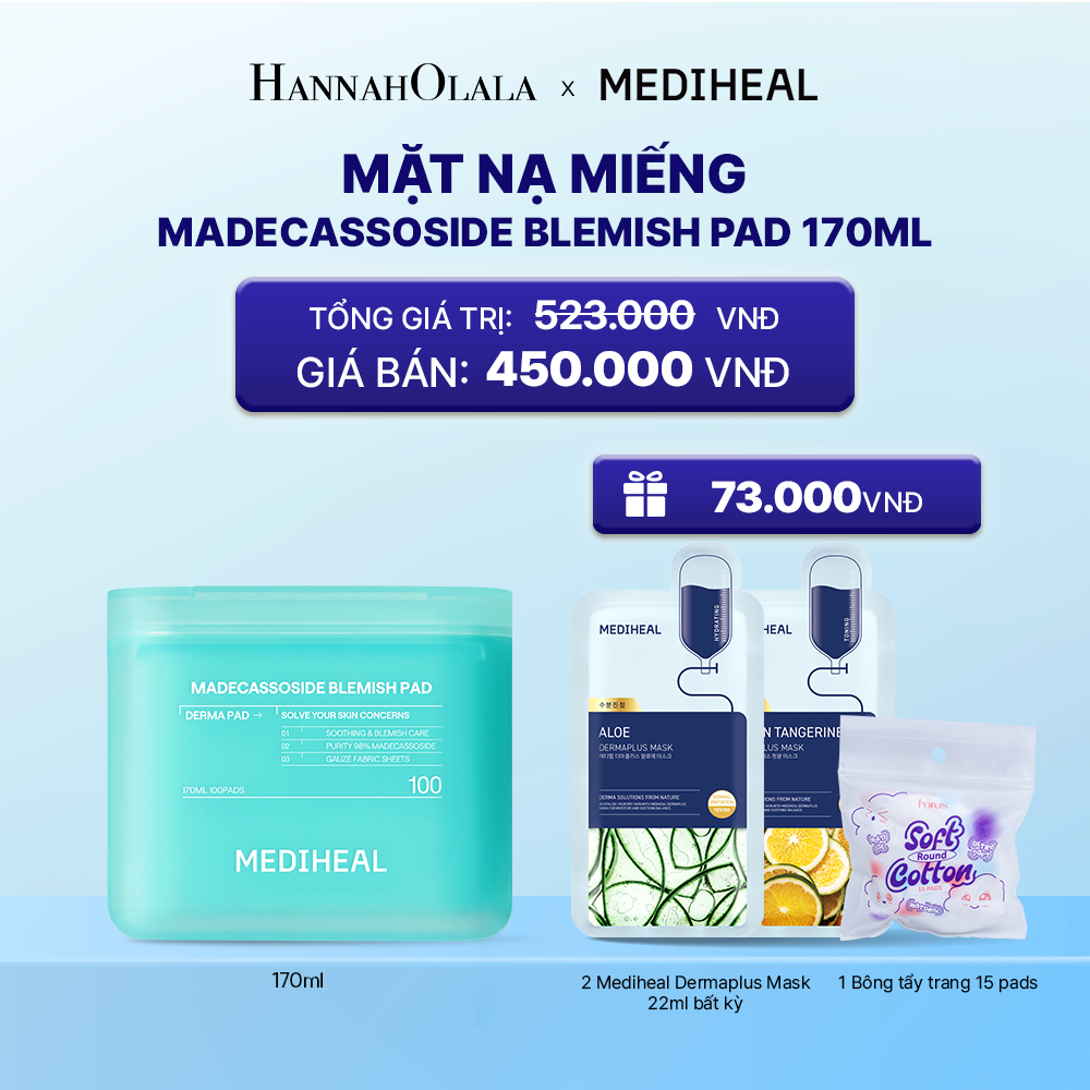  MEDIHEAL BỘ SẢN PHẨM TONER PAD 170ML_K177 