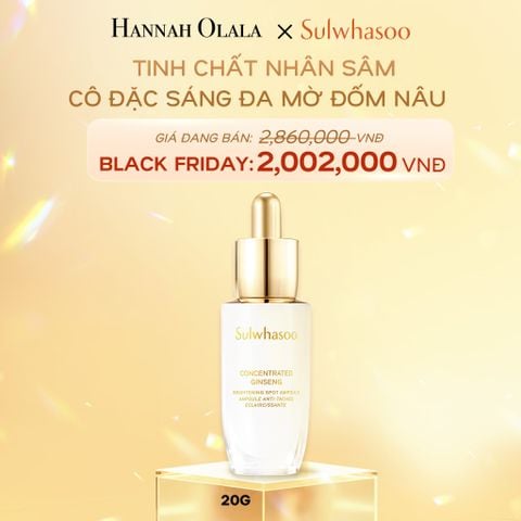  DEAL 3: TINH CHẤT NHÂN SÂM CÔ ĐẶC SÁNG DA MỜ ĐỐM NÂU SULWHASOO CONCENTRATED GINSENG BRIGHTENING SPOT AMPOULE 20G 