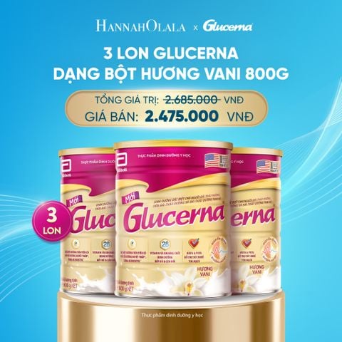  DEAL3: 3 LON GLUCERNA DẠNG BỘT HƯƠNG VANI 800G 