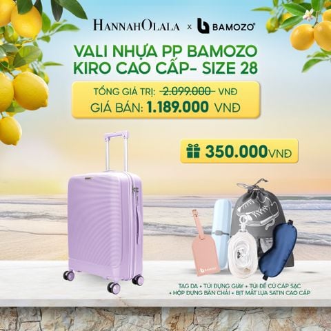  VALI BAMOZO KIRO NHỰA PP CAO CẤP CHỐNG VỠ, CHỐNG RẠCH (TẶNG VÍ THẺ DA CARD HOLDER BAMOZO) - DEAL 7 - A1261 