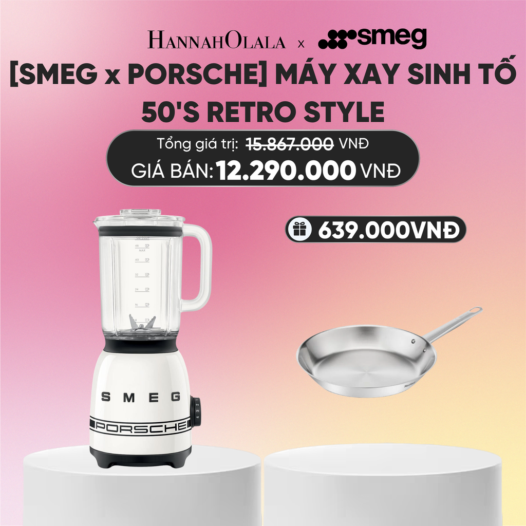  MÁY XAY SINH TỐ SMEG X PORSCHE CARRARA WHITE BLF03PCWEU 